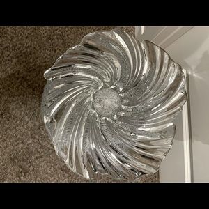 Mikasa Crystal wave bowl. I used it to display my glass candy collection...